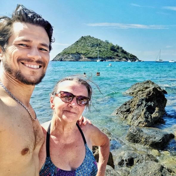 Paolo with his mother