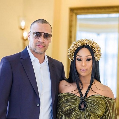 Quinton Jones was photographed with his former spouse Minnie Dlamini