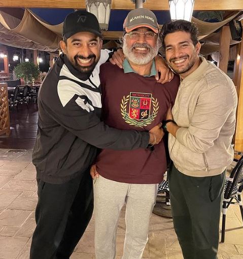 Rannvijay Singha with his father and brother