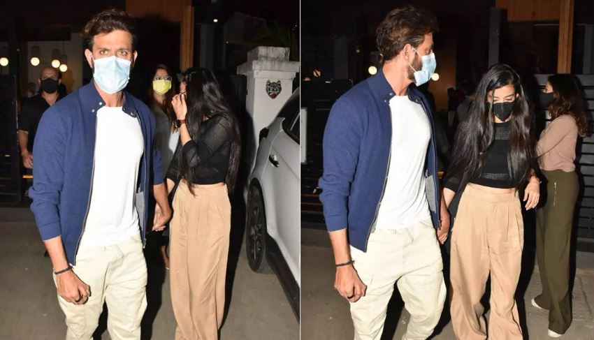 Saba Azad spotted with actor Hrithik Roshan