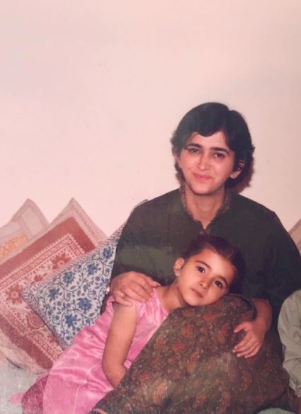 Saba with her mother Shehla Hashmi Grewal