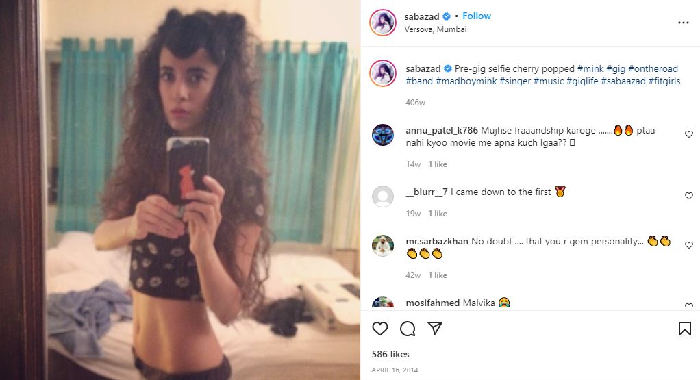 Saba's first IG post