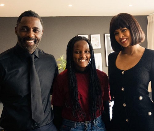 Sabrina Dhowre Elba and Idris Elba with Vanessa Nakate