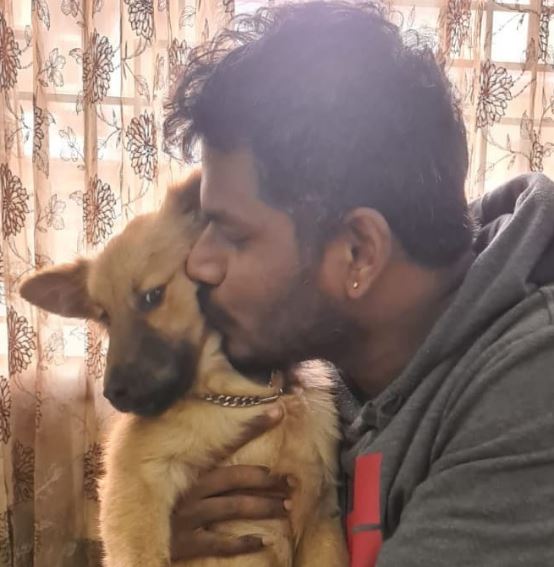 Sai Deepak J has a pet dog Laya
