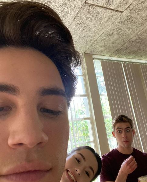 Sam Ashby with Carson Rowland and Anneliese Judge