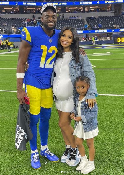 Samaria with her husband Van Jefferson and daughter Bella