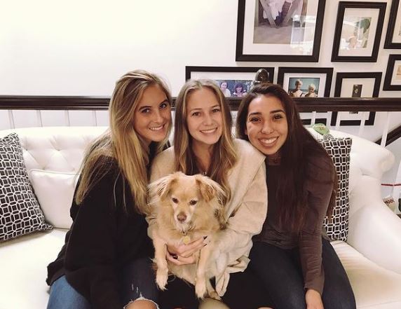Sanchez with her team mates