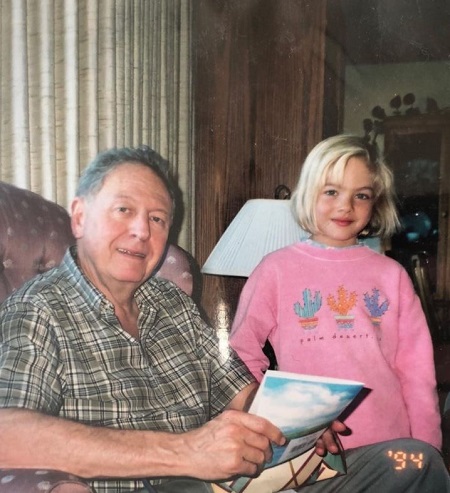 Sarah Dugdale with her grandfather old picture