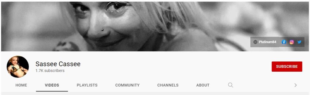 Sassee Cassee's Youtube channel