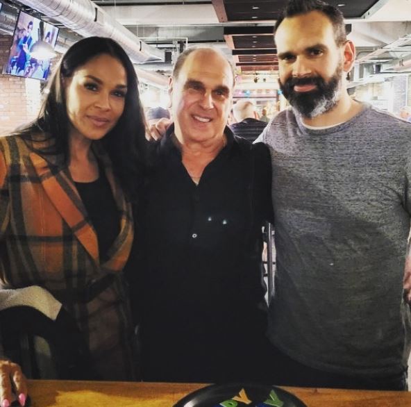 Sheree Zampino with her dad and brother