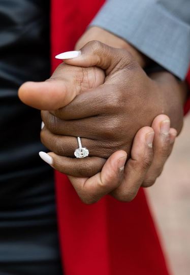 Simone Biles's three-carat diamond engagement ring