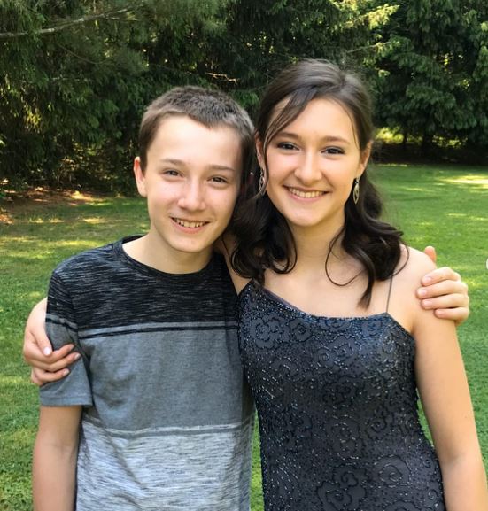 Skylar with his sister Jadyn Gaertner