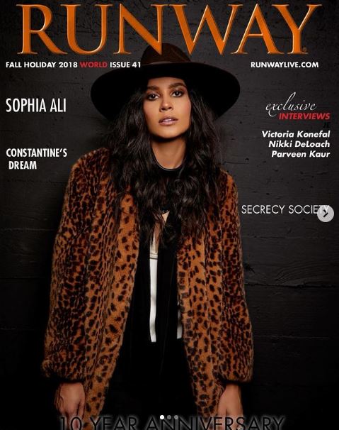 Sophia Taylor Ali appeared on Runway magazine