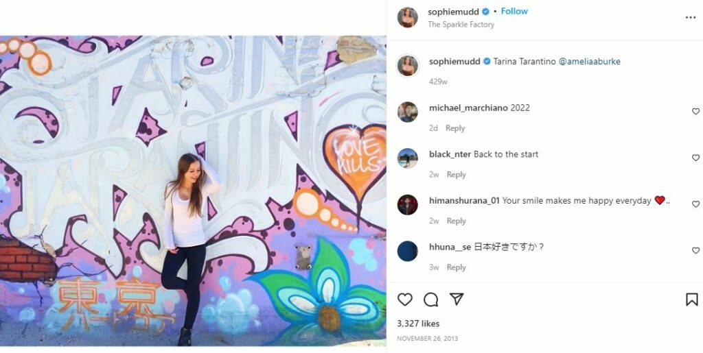 Sophie's first IG post