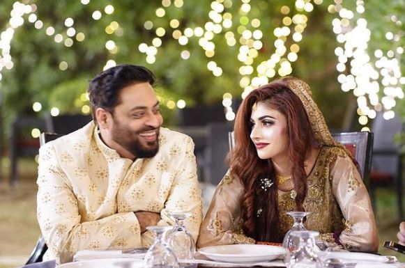 Syeda Dania Shah with her spouse