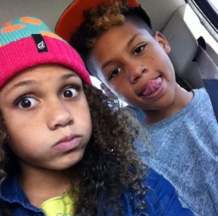 Trinity Rodman chilhood picture with her brother