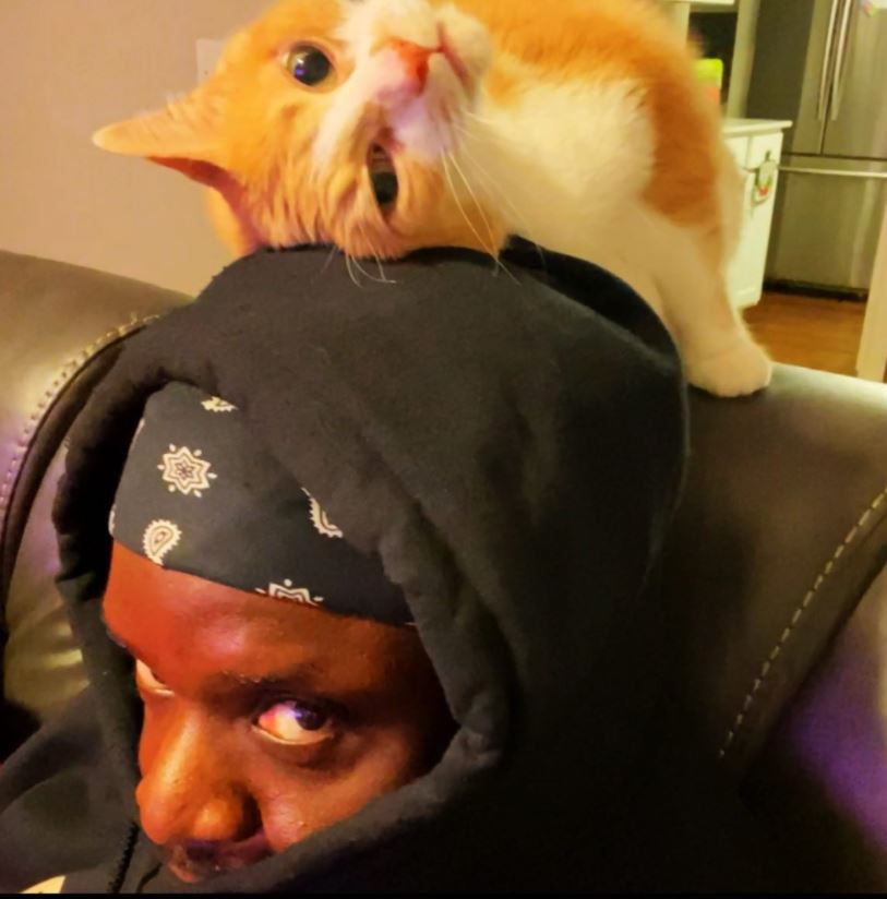 Tyler Merritt has a pet cat