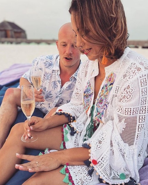 Viktoria Feldbusch with her boyfriend Fabian Hambuchen