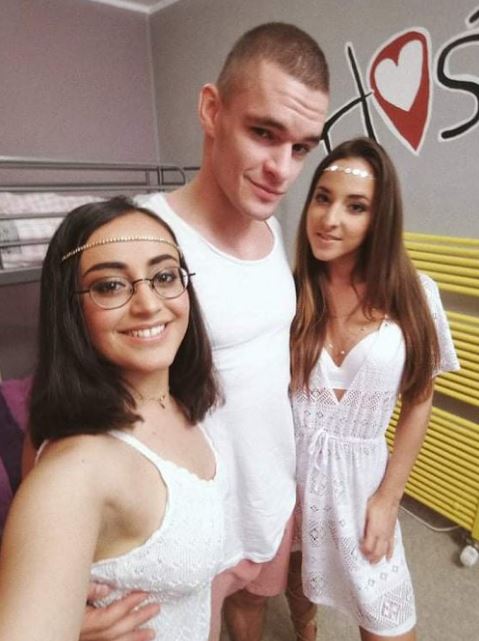 Yasmeena with her friends