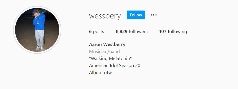 Aaron Westberry Instagram Account