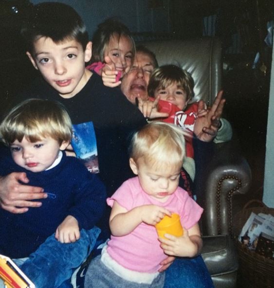An old photo of Henry with his siblings