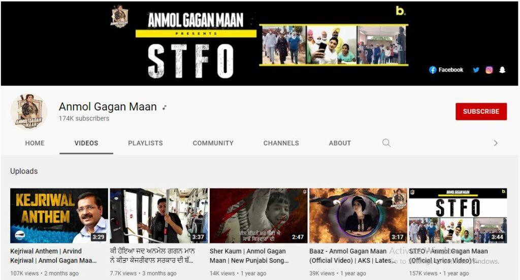 Anmol Gagan Maan Youtube channel