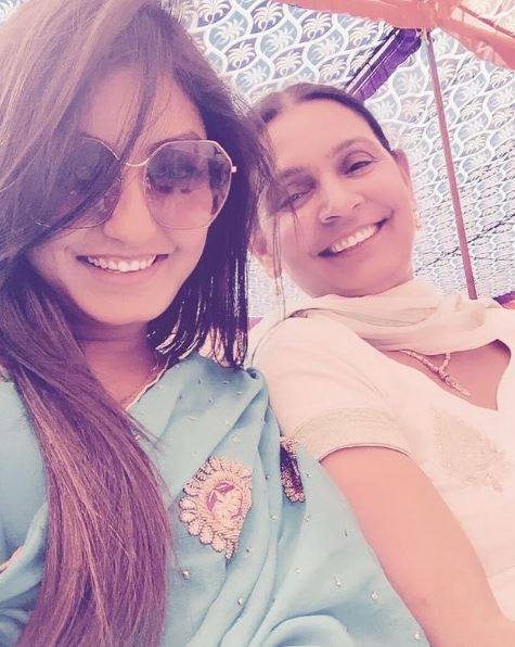 Anmol with her mother