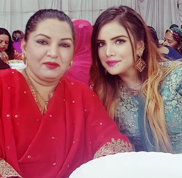 Azma Fallah with her mother
