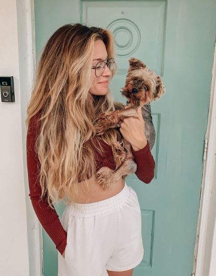 Betty and her pet dog