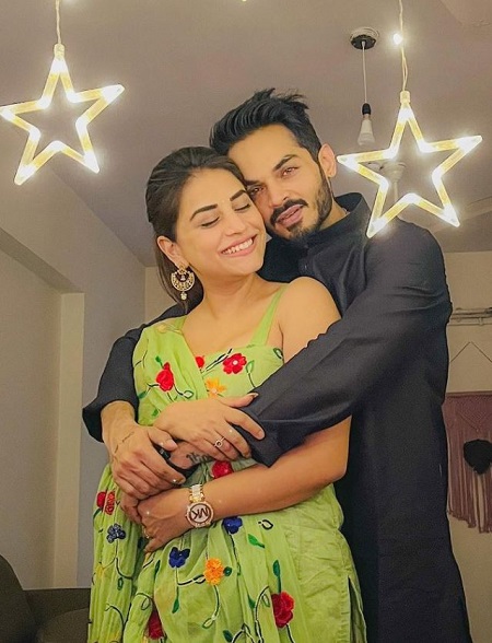Bhumika Gurung with her husband