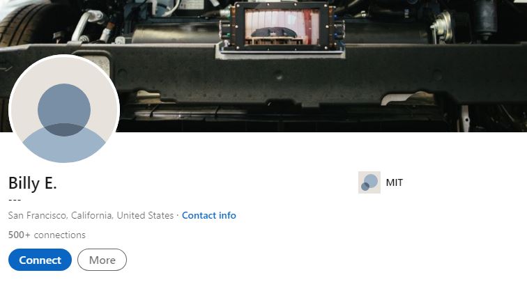 Billy Evans LinkedIn profile