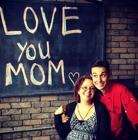 Carlos Anthony with his mother