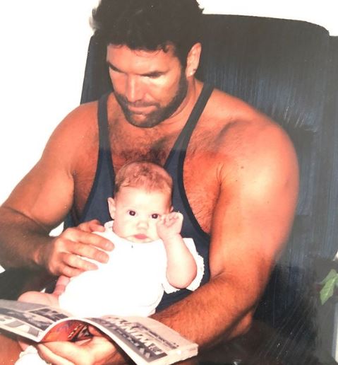 Cassidy Hall childhood image with her dad