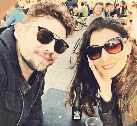 Charlie Murphy with her boyfriend