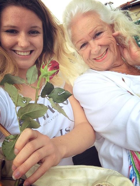 Charlotte with her grandmother