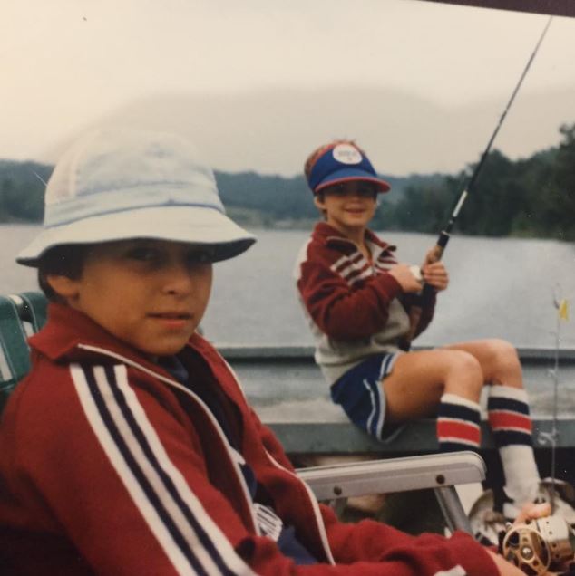 Childhood photo of Brent with his brother Craig