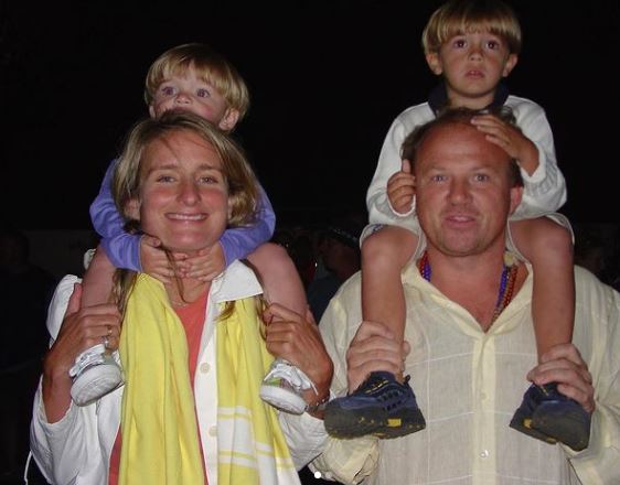 Childhood photo of Henry with his brother Tristan Lamson and parents