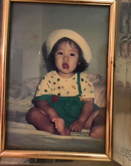 Childhood photo of Stephanie Hsu