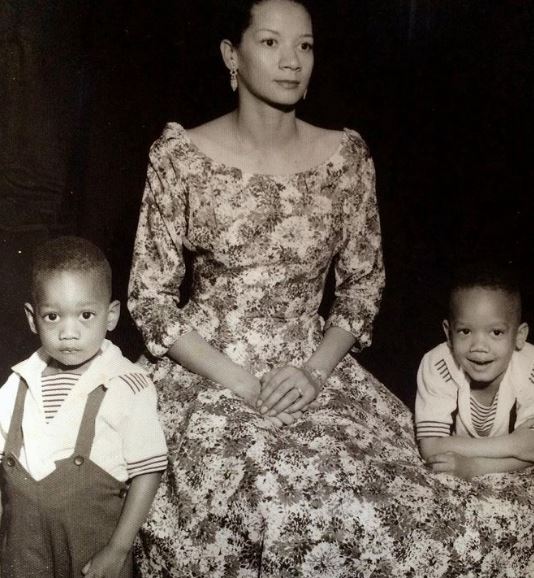 Christopher Nance old image with his mother and brother