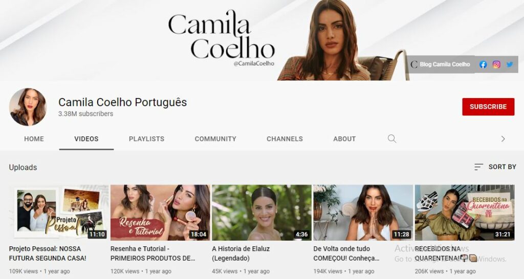 Coelho's Youtube channel