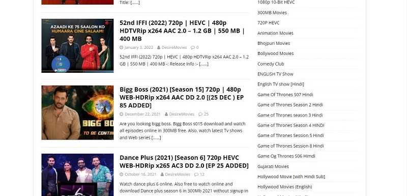 DesireMovies Free Movies Download Website