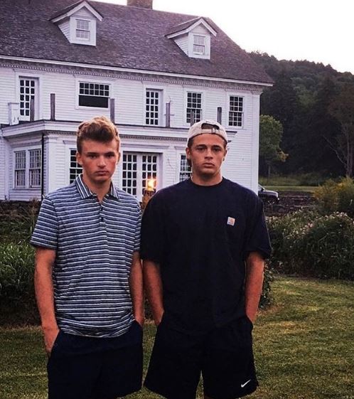 Eikenberry with his brother Tristan Lamson