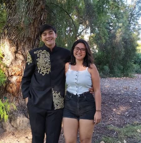 Erika Cheung with her brother
