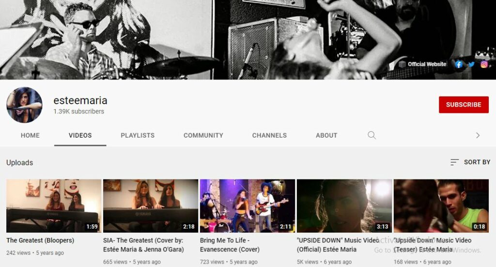 Estee Maria's Youtube channel