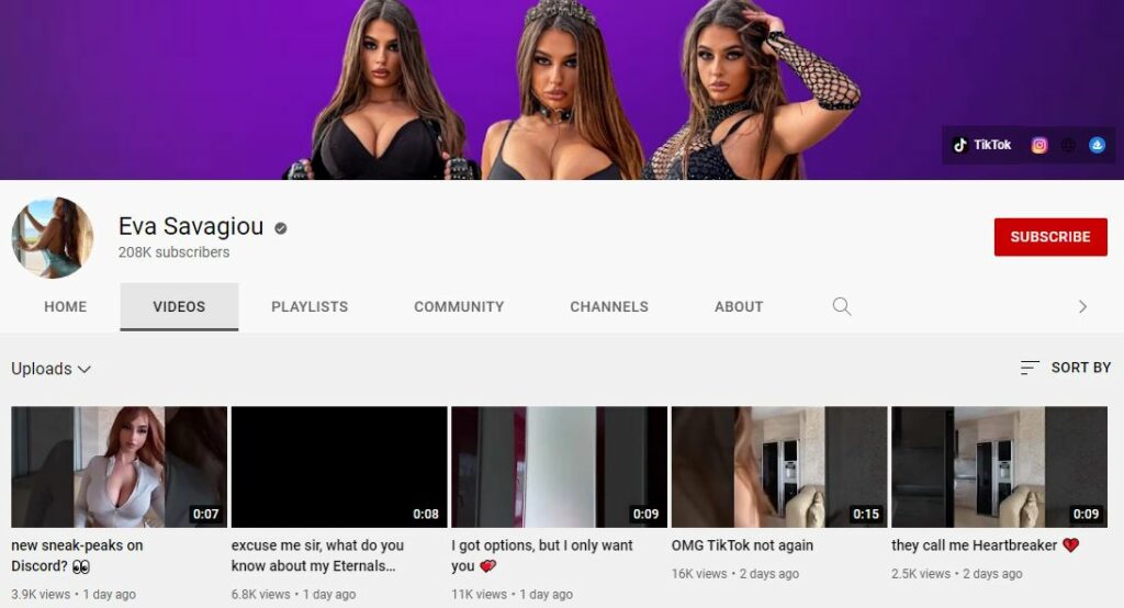 Eva Savagiou YouTube channel