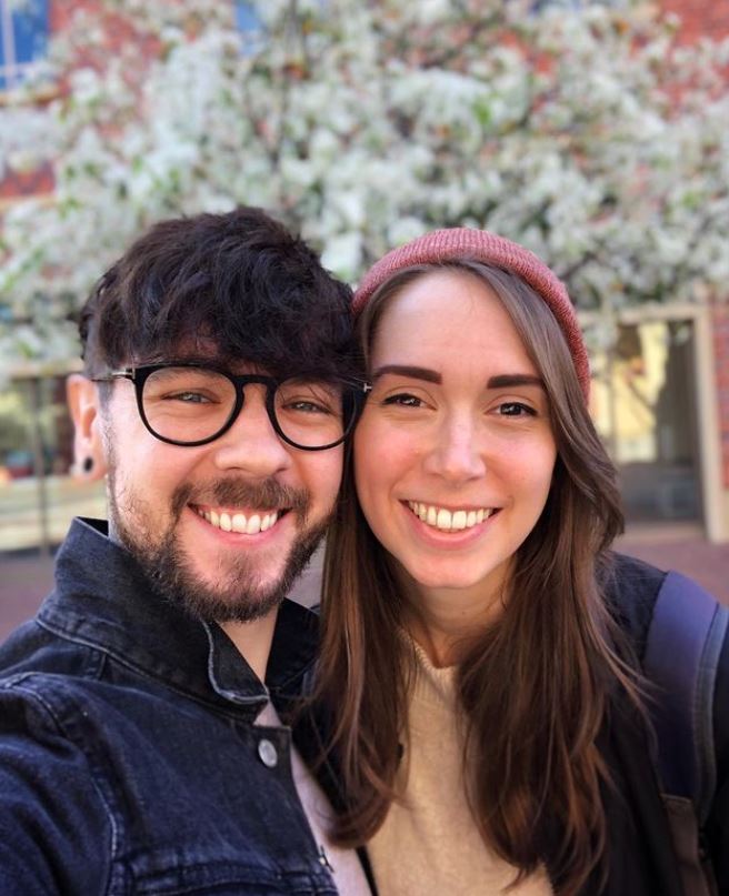 Gab Smolders with her boyfriend