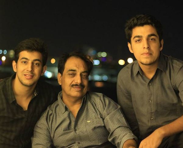 Gagan with his dad and brother