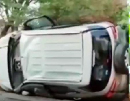 Gayathri accidental car