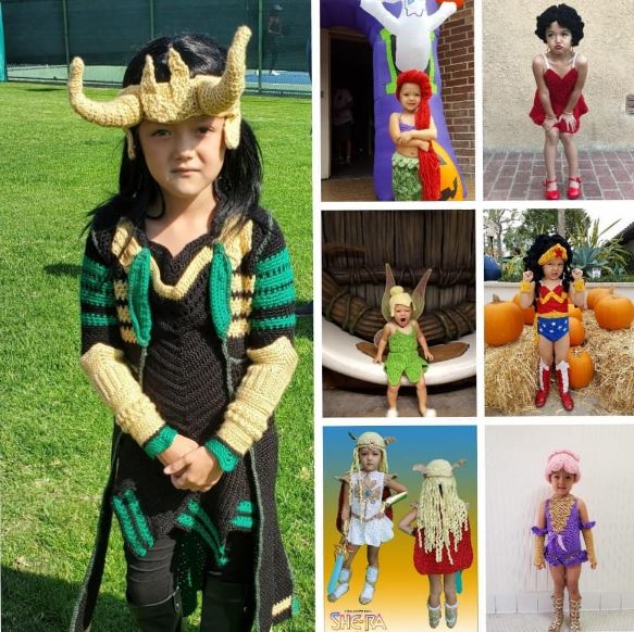 Grace Jenkins in different costumes