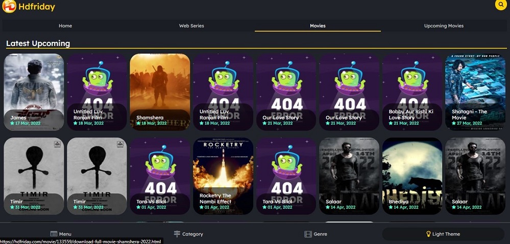 HDFriday Free Movies Downloading Website